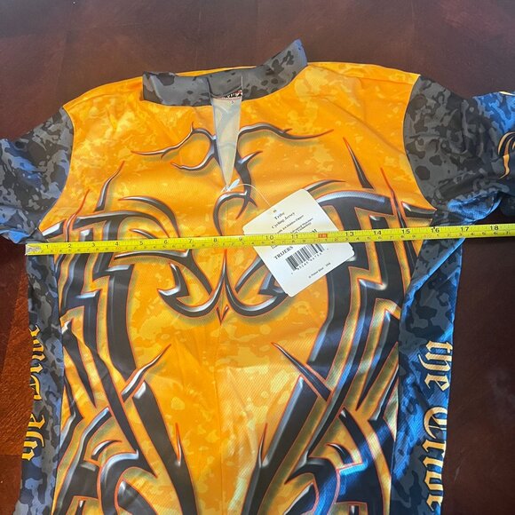 Primal Wear Mens Cycling Jersey The Tribe Design Yellow/Gray S Polyester Short S - Picture 9 of 11